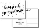 Uitnodiging kinderfeestje "Kom je ook op mijn feestje" - bijStip