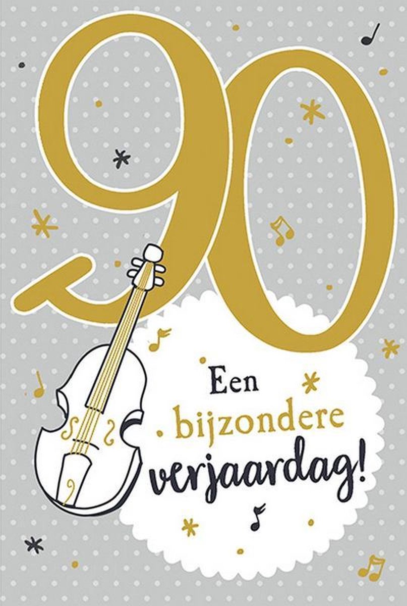 Wonderbaarlijk reservering Gewoon overlopen Cijferkaart met muziek 90 Een Bijzondere Verjaardag! | bol.com