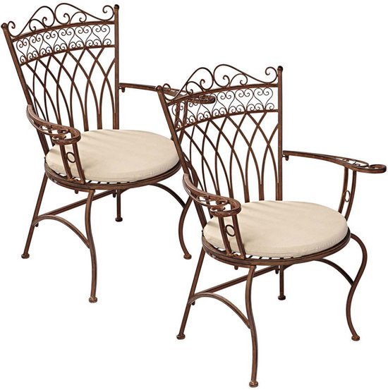Briljant overtuigen Op de loer liggen Tuinstoel Versailles - 2-delige set - ijzeren stoelen met nostalgische  uitstraling -... | bol.com
