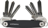 Wunderkey Classic Black Sleutelhanger - Sleutelhouder 2.0 - 8 Sleutels - Aluminium - Zwart