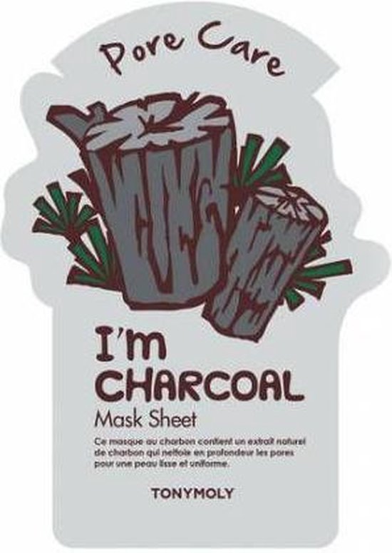 Tony Moly - I´m Real Pore Care Charcoal Mask - Čisticí pleťová maska s  aktivním černým... | bol.com