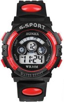 HONIX S-Sport - Horloge - Kunststof - 37 mm - Zwart/Rood