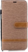 Samsung Galaxy J6 Plus Hoesje - Denim Book Case - Khaki