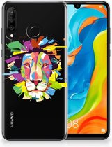 Huawei P30 Lite Uniek TPU Hoesje Lion Color