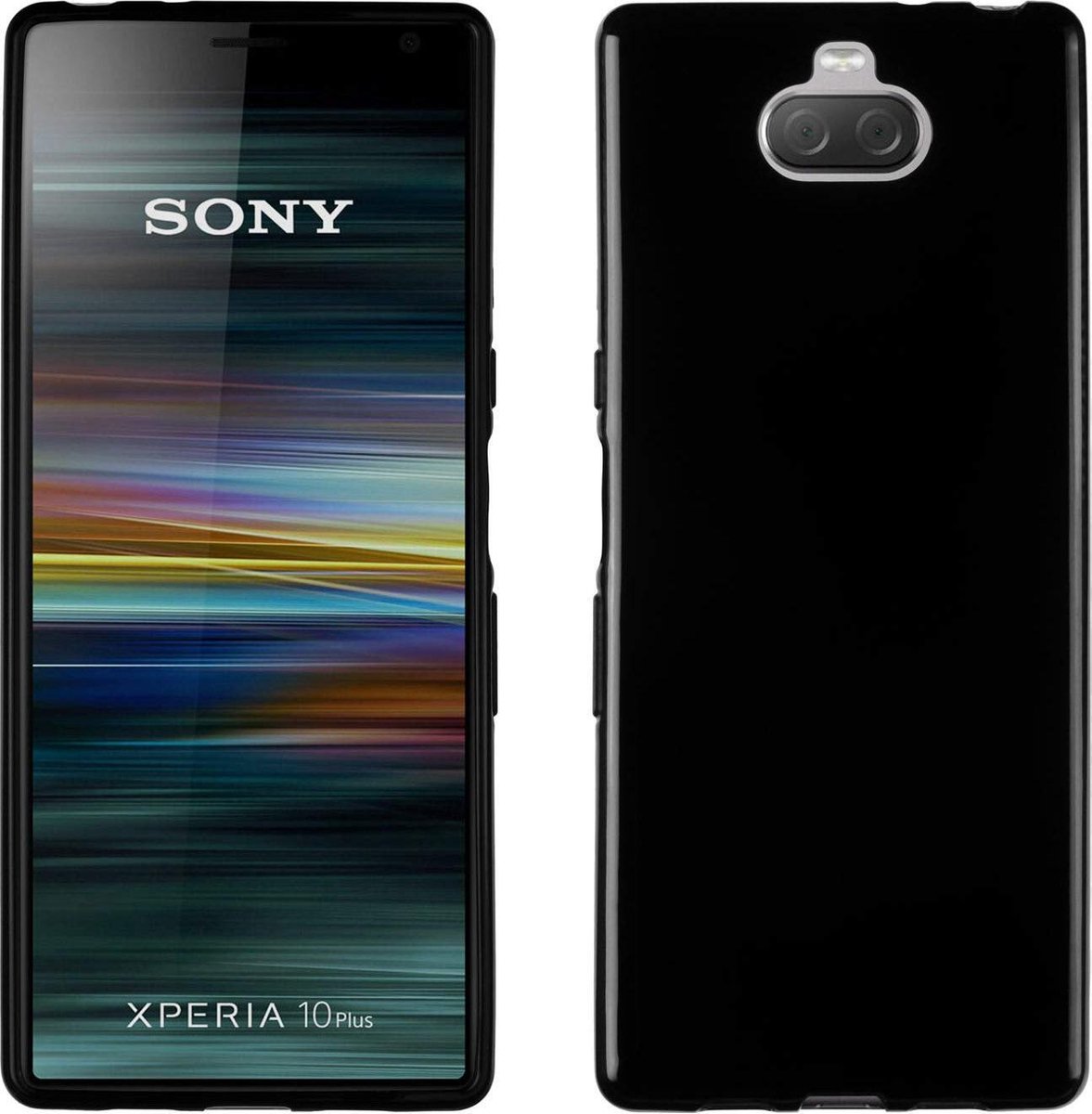 Pearlycase Zwart TPU siliconen case hoesje Geschikt voor Sony Xperia 10 PLus