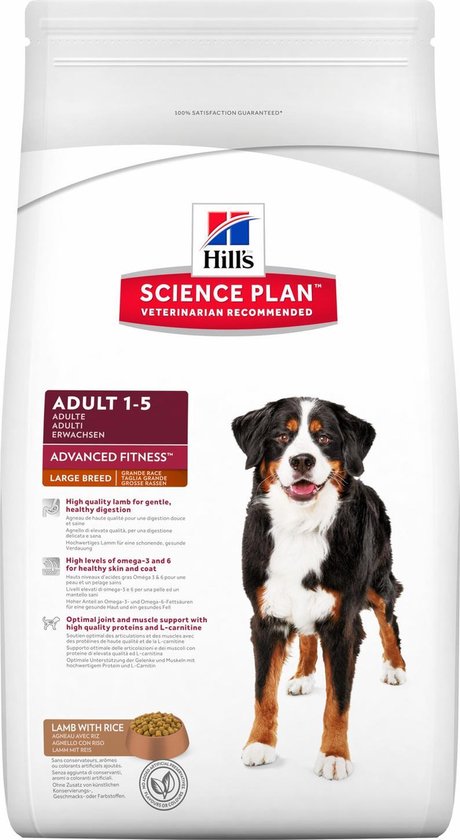 Hill's Canine Adult Advanced Fitness Large Breed Lam/Rijst 12 KG