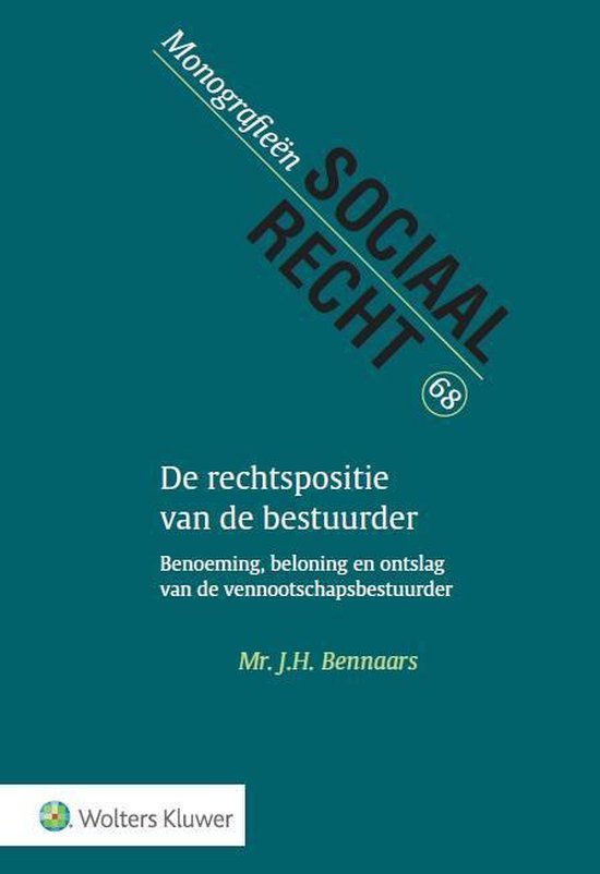 De rechtspositie van de bestuurder - cover