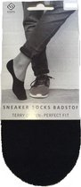 Sneakersocks zachte badstof 39/42 zwart 3 paar