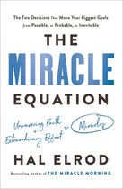 Boek 'The Miracle Equation' met blauwe letters en een gedicht over geloof.