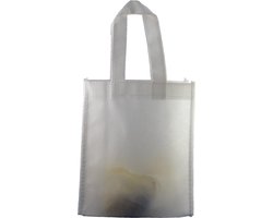 Product afbeelding van Non-woven tasje 19x9x22cm wit 25 stuks - Cadeautasje - Kado zakjes - Geschenktasje - Cadeauverpakking - Giftbag