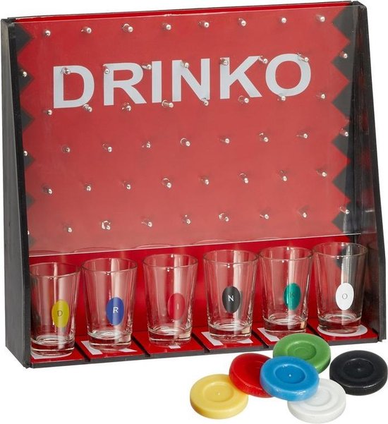 bol.com | Drankspel Drinko shotspel met 6 shotjesglaasjes - Shotjes - Drink/ drankspellen -...