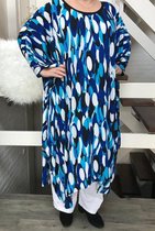 Italia mode - Poncho Eleanor - Blauw - XXL