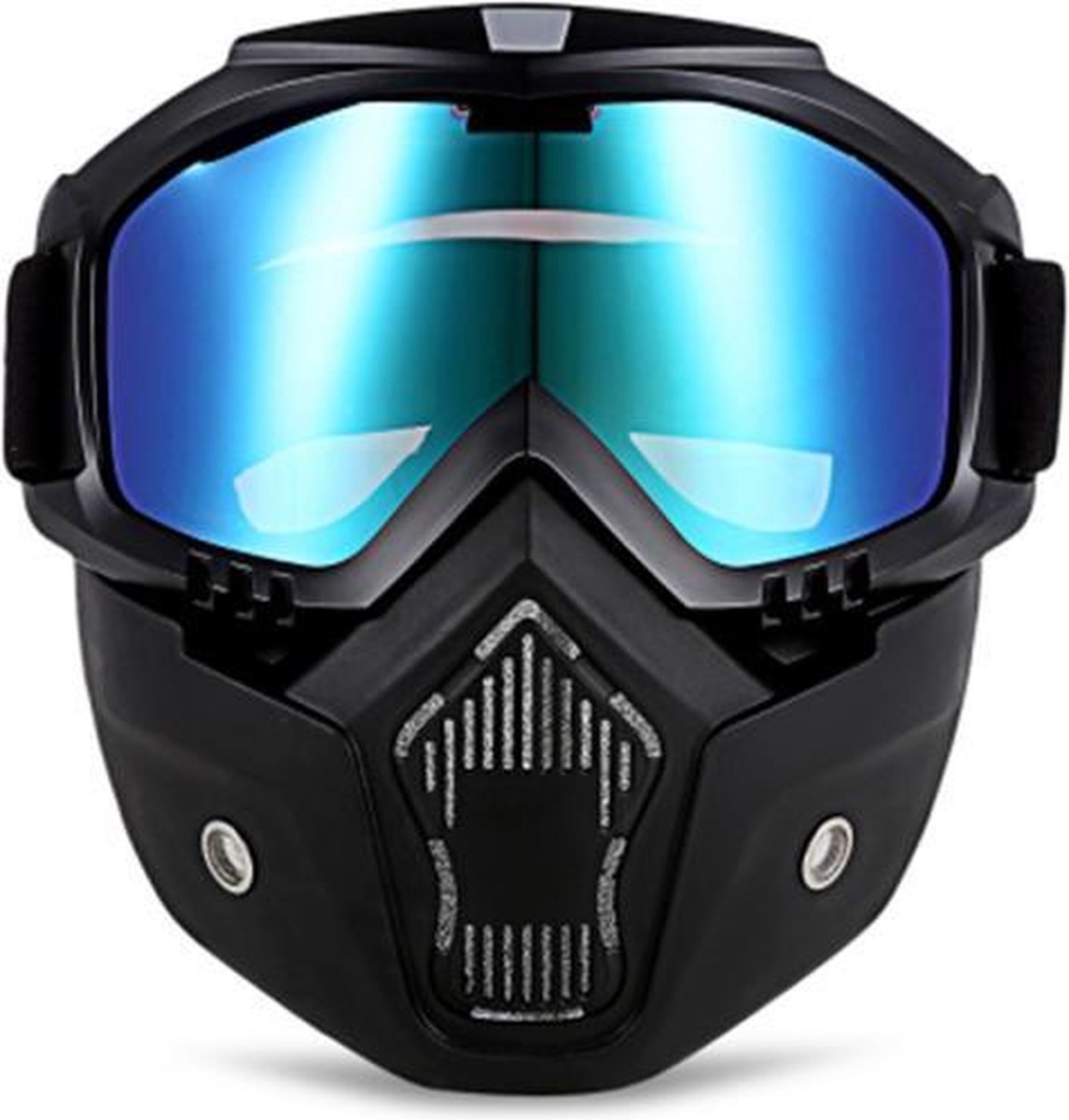 Motor-Fiets-Scooter-Ski bril & Masker I Anti-UV lens I Blauw