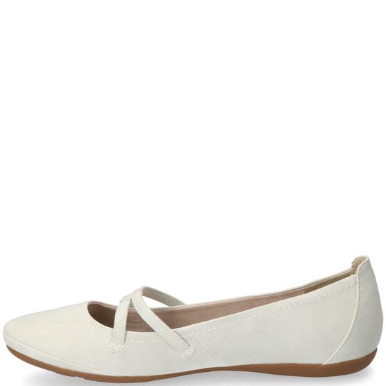 Tamaris ballerina met riempjes Crème-38 | bol