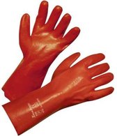 handschoenen pvc rood 27cm