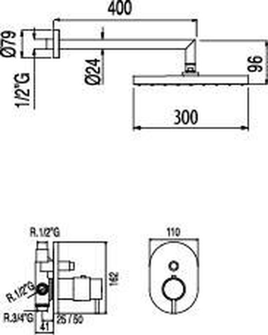 Tres Douchekraan 190970