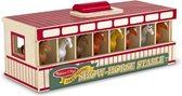 De draagbare stal voor showpaarden van Melissa & Doug (speelset, bevordert creatief leren, 8 speelgoedpaarden, geweldig cadeau voor meisjes en jongens - ideaal voor kinderen van 3,