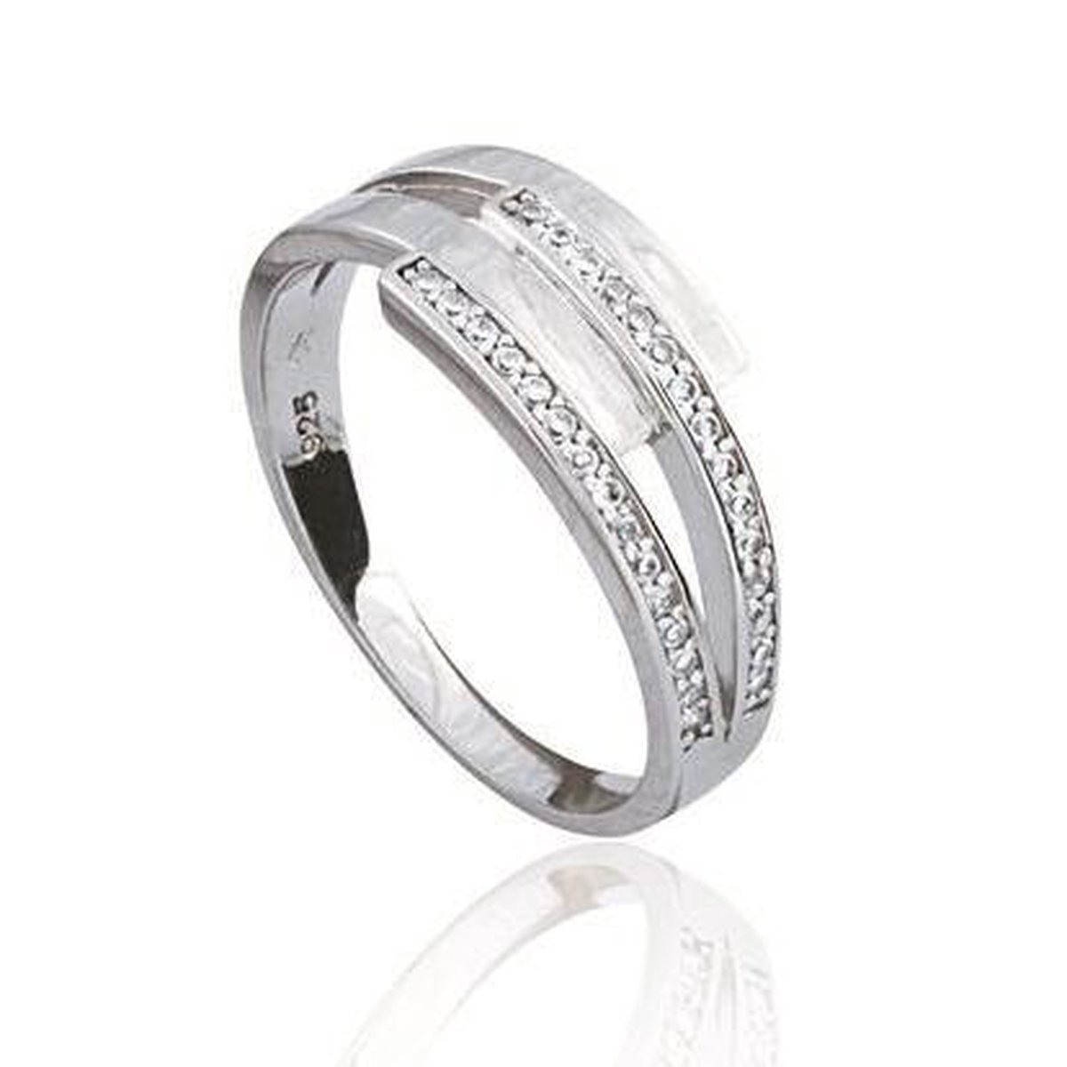 Glow 114.519352 Dames Ring - Sieraad - Zilver - 8 mm breed