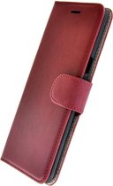 Echt Leder Bordeauxrood Wallet Bookcase Pearlycase Hoesje voor Samsung Galaxy S8 Plus
