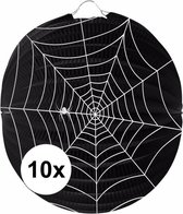 Halloween - 10x Spinnenweb lampionnnen 22 cm