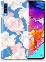 TPU Siliconen Hoesje Samsung A70 Design Lovely Flowers