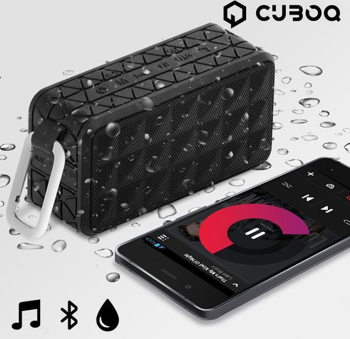 CuboQ Tire Waterproof Bluetooth Speaker - waterdichte speaker bluetooth |  bol.com