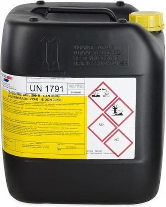 Natriumhypochloriet (Vloeibaar zwembadchloor) 20kg | bol.com