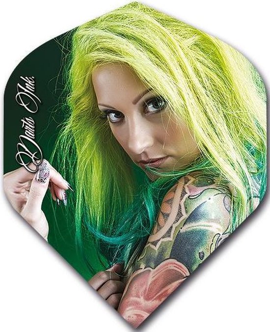 Thumbnail van een extra afbeelding van het spel McKicks Ink Tattoo Std. Flight - Green Hair