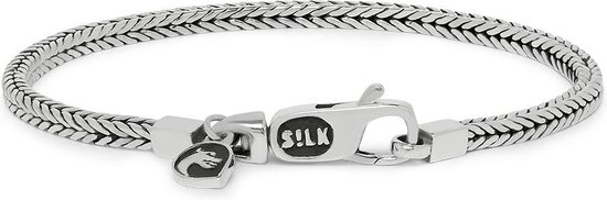 SILK Jewellery - Zilveren Armband - Chevron - 150.17 - Maat 17,0
