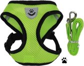 Groen tuigje maat XL - Honden tuigje - Katten tuig incl riem -‎‎