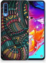 Geschikt voor Samsung A70 TPU Siliconen Hoesje Design Aztec