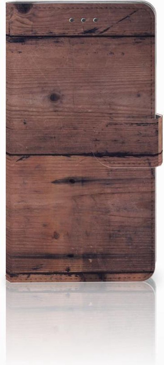 Samsung Galaxy J7 2016 Book Style Case Old Wood