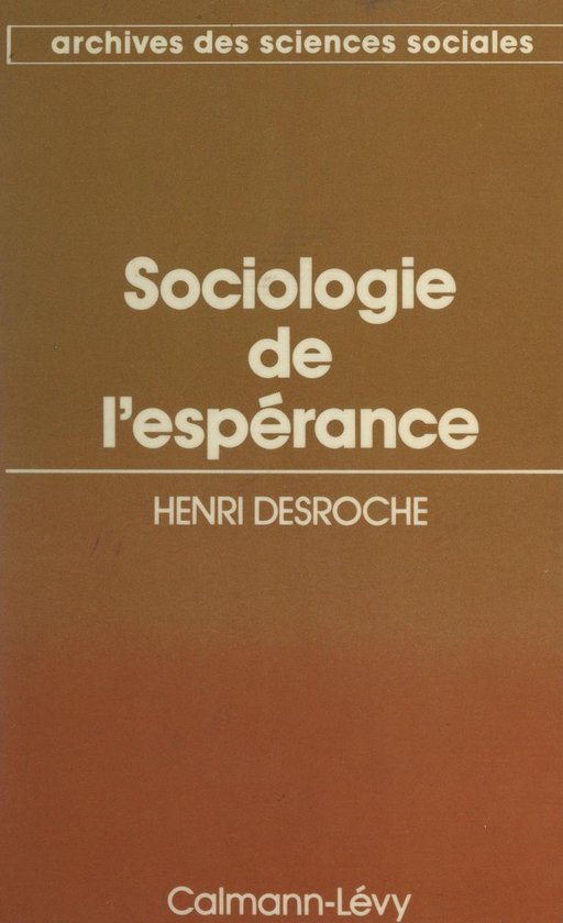 Sociologie de l'espérance