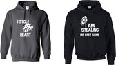 Hoodies So I am stealing his last name voor een vrouw en I stole her heart voor een man | Kerstcadeau voor pasgetrouwd stel | Sinterklaas cadeau voor een pasgetrouwd stel | Truien