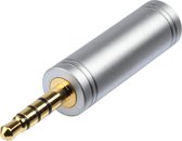 BKL Electronic 1103098 1103098 Jackplug Audio Adapter [1x Jackplug male 3,5 mm - 1x Jackplug female 3,5 mm] Goud