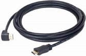 HDMI-HDMI-kabel 4,5 m, 1,3, M / M afgeschermd, 90 ° connector, vergulde contacten, zwart