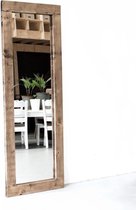 - Exclusives - spiegel lijst hout donkerbruin - 200x72 - spiegels XL - staand en ophangbaar