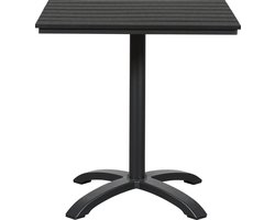 Allie terrasmeubel terrastafel, Ø70 cm zwart/zwart.