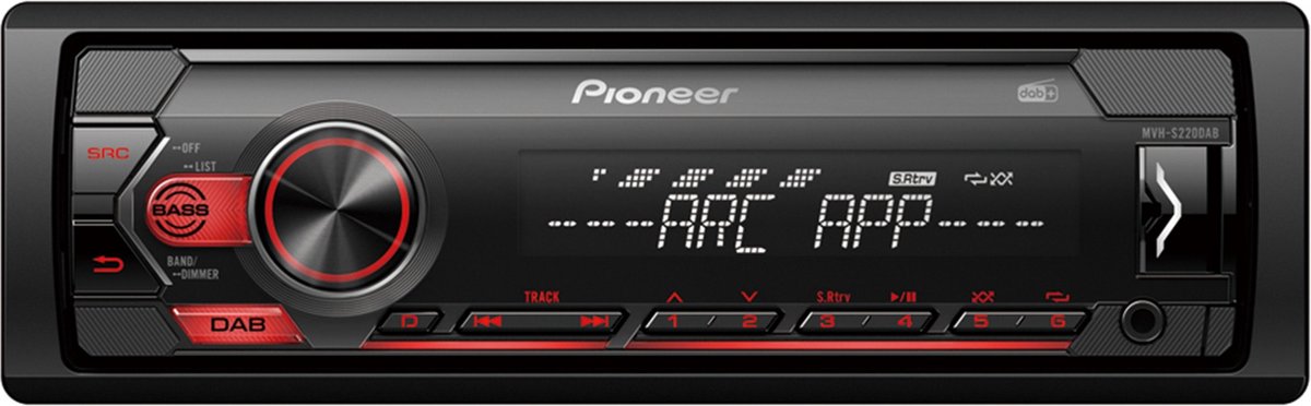 Pioneer MVH-S220DAB Autoradio enkel DIN DAB+ tuner
