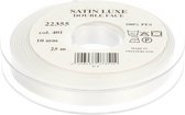 SATIN LUXE [ SATIJN LINT ] 10MM 25M - 0401 WIT