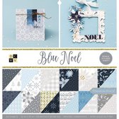 Scrapbook papier - American Crafts DCWV 30,5x30,5cm x32 blue noel