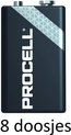 8X Procell Alkaline 9V/6LR61 10 pack -