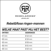 Rebel & Rose Black-series Black Rocks - All-Black - 8mm RR-80073-B-21 cm