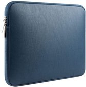 Tech Supplies | Luxe Vegan Leer Kunstlederen Soft Sleeve Voor de Apple Macbook Air / Pro (Retina) 11 Inch - 11.6" Case - Bescherming Cover Hoes Kunstleer - Blauw