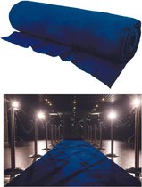 Kobaltblauwe loper 1m breed x 30m lang op rol