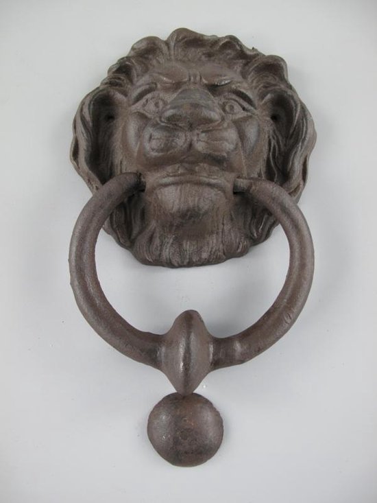 Maddeco - Gietijzeren - deurklopper - leeuw - kegel - gietijzer