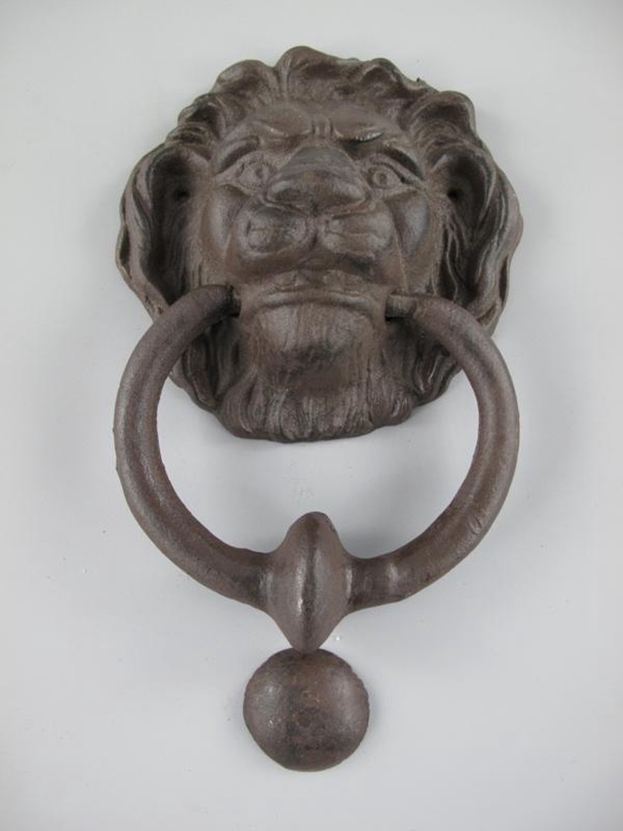 Maddeco - Gietijzeren - deurklopper - leeuw - kegel - gietijzer