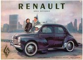 Wandbord - Renault 4 CV - 15x20 cm