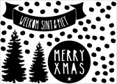 statische stickers kerst en sint (aanvulling) zwart|Statische raamstickers|raamstickers|raamstickers sint|herbruikbare stickers|raamdecoratie sint kerst|Sproetiz