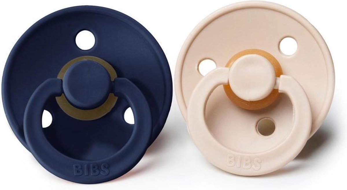 Bibs fopspeen maat 2 618 maanden 2 stuks deep space vanilla